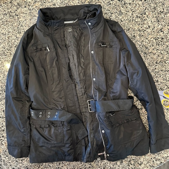 White House Blake Market Jacket Removable Vest Belt Black Women Size Small - Picture 16 of 16